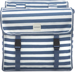 Dubbele fietstas New Looxs Fiori Double - 30 liter - blue stripe