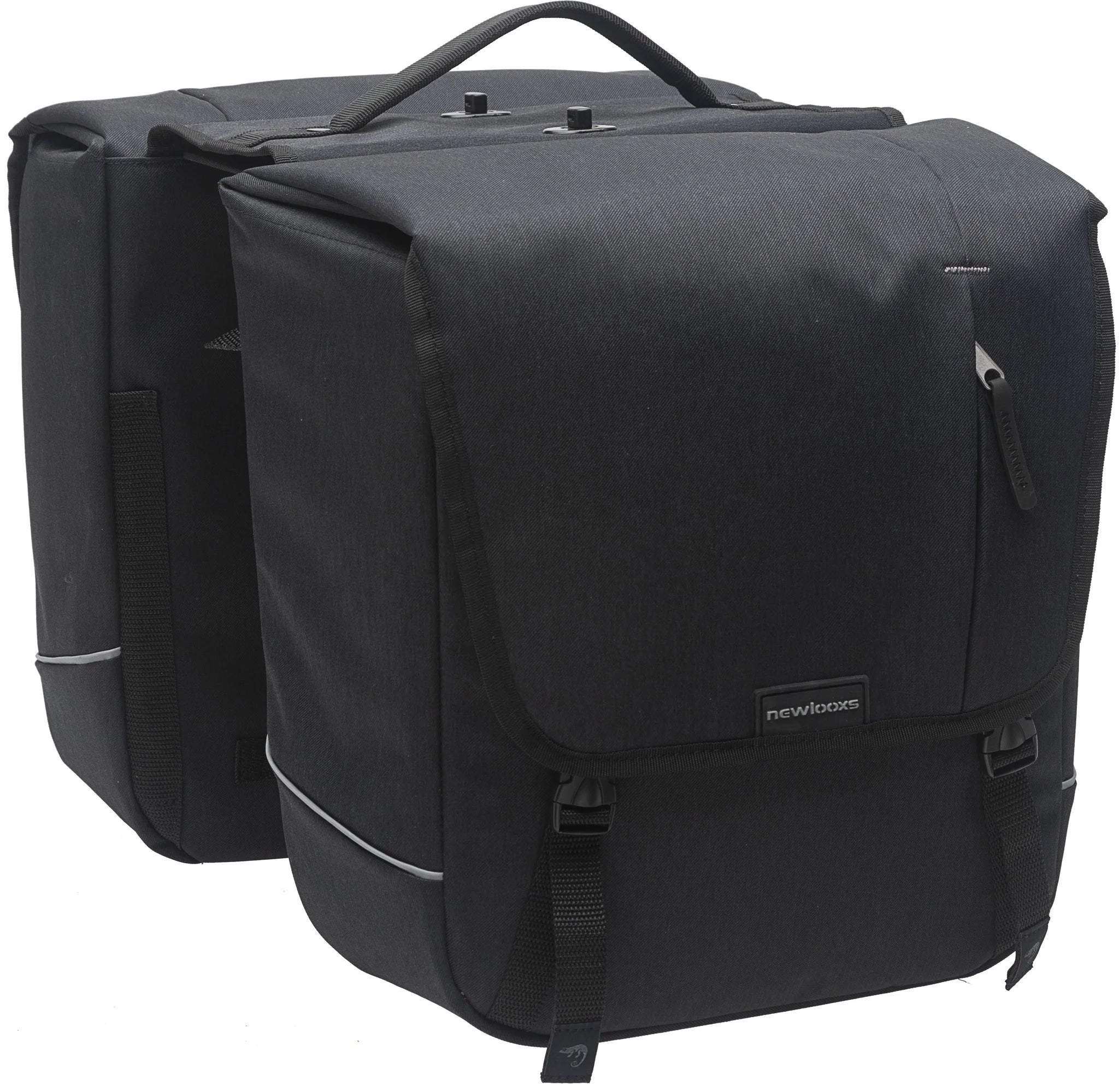 Dubbele fietstas New Looxs Nova Double afneembaar - 32 liter - zwart