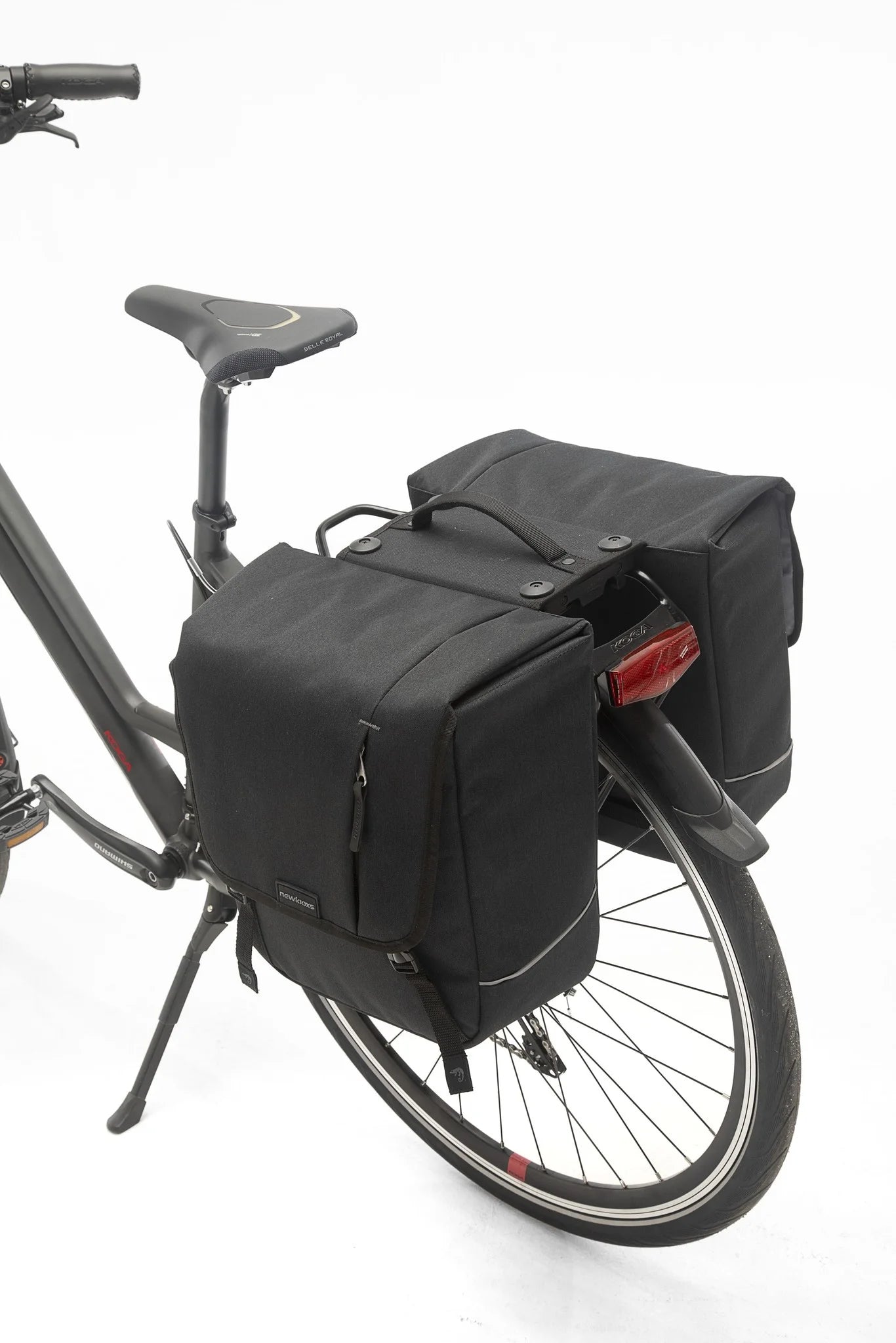 Dubbele fietstas New Looxs Nova Double Racktime - 32 liter - zwart