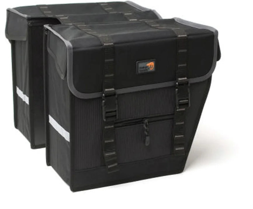 Dubbele fietstas New Looxs Superior Maxi - 42 liter - zwart