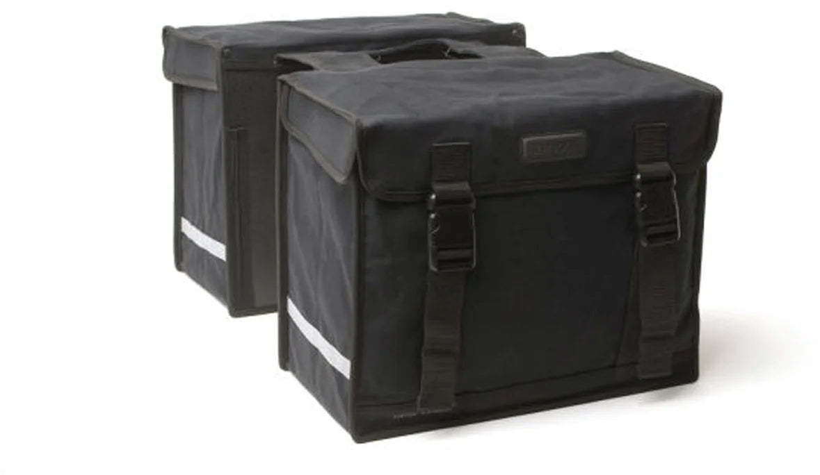 Dubbele fietstas New Looxs Canvasbag Camping - zwart - 66 liter