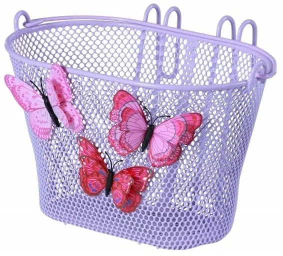 Children's bicycle basket Basil Jasmin Butterfly - Lilac