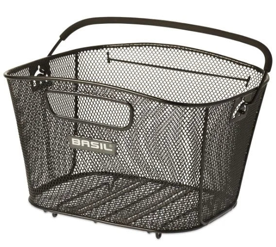 Fietsmand Basil Bold large - inclusief Clever bevestigingssysteem - zwart