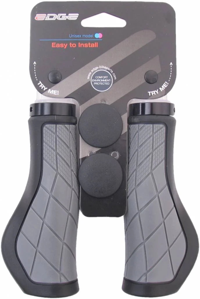 Edge ErgoCity handlebar set with lockring - 2x136mm - black/gray