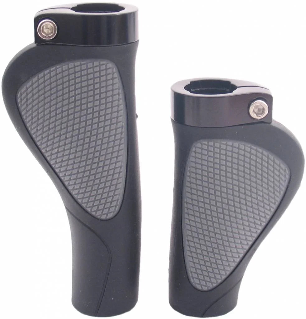 Edge ErgoCity Plus Handlebar Grip Set with Lockring - 136/95mm - Black