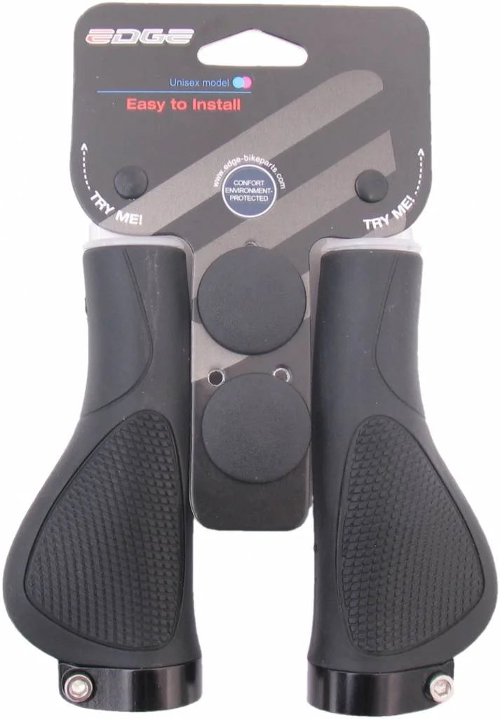 Edge ErgoCity Plus handlebar grip set with lockring - 136/136mm - black