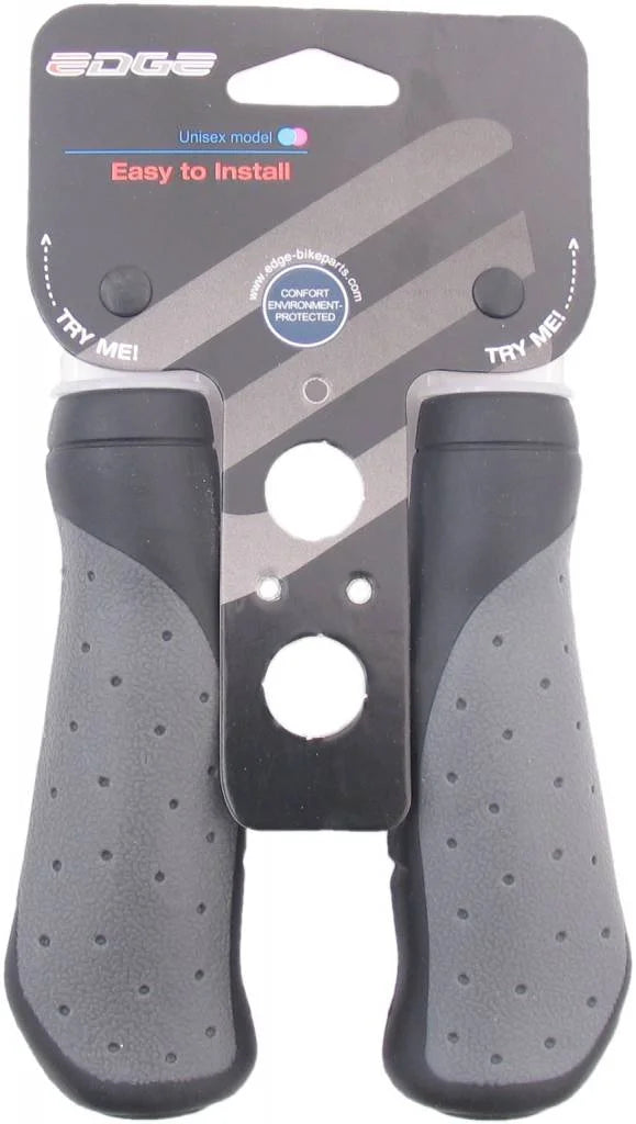Edge ErgoCity Handlebar Grip Set - 135mm - Black/Gray