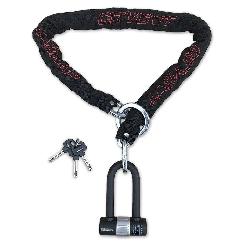 Starry Citycat Chain Lock ART-3 - 120cm - Black/Red