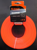 Kibani Maaidraad voor Bosmaaier / Grastrimmer - Rond - 2,4mm x 100m