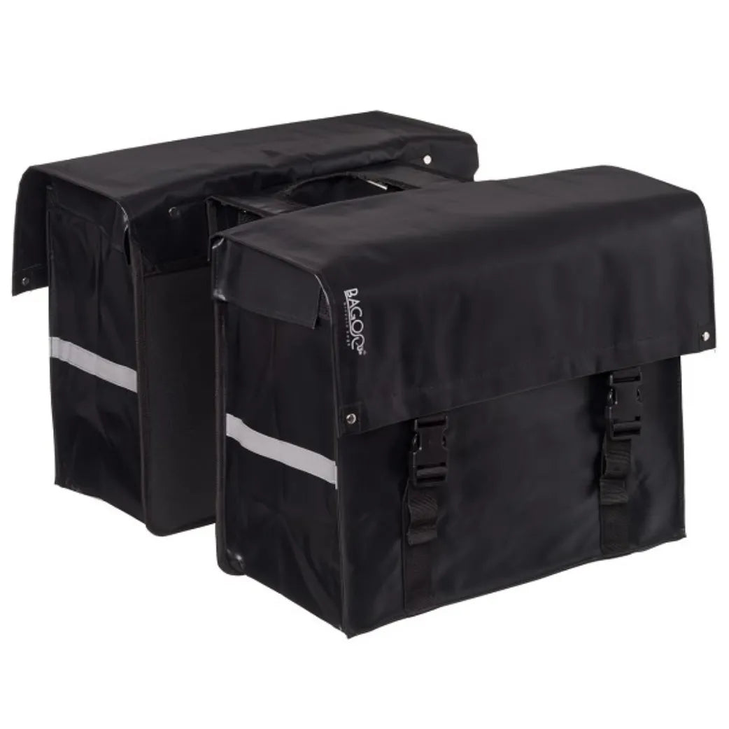 Bagoo dubbele fietstas Bisonyl zwart inhoud 58L.webp