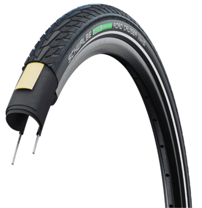 Buitenband Schwalbe Road Cruiser K-Guard 28x1.40" / 37-622 mm - zwart met reflectie