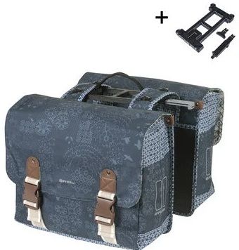 Dubbele Fietstas Basil Bohème MIK - 35 liter - Indigo Blauw