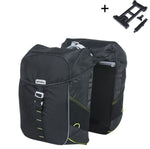 Dubbele Fietstas Basil Miles Double Bag MIK 34 Liter - Zwart / Lime
