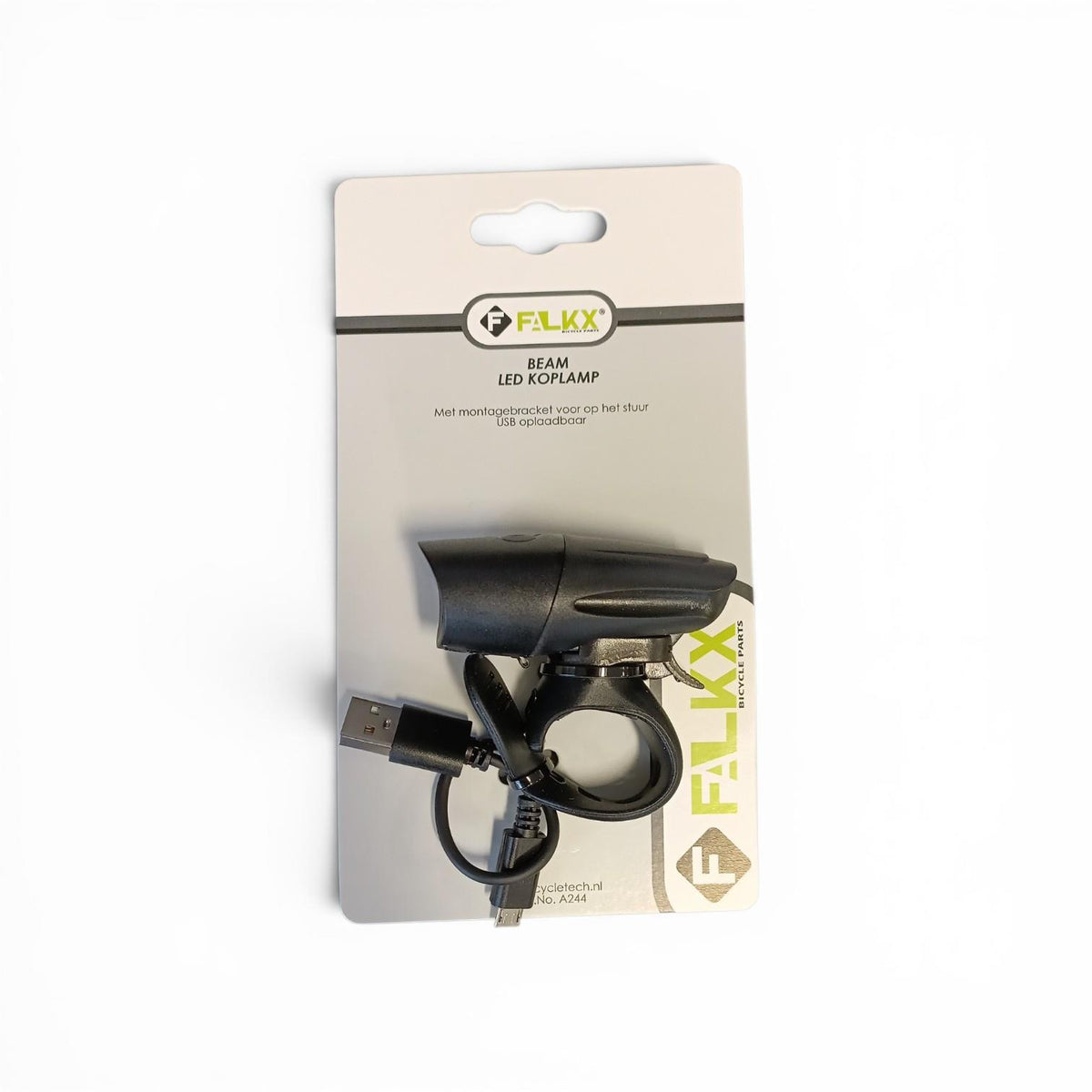 Falkx Fiets Koplamp USB Oplaadbaar Inclusief Stuurbracket