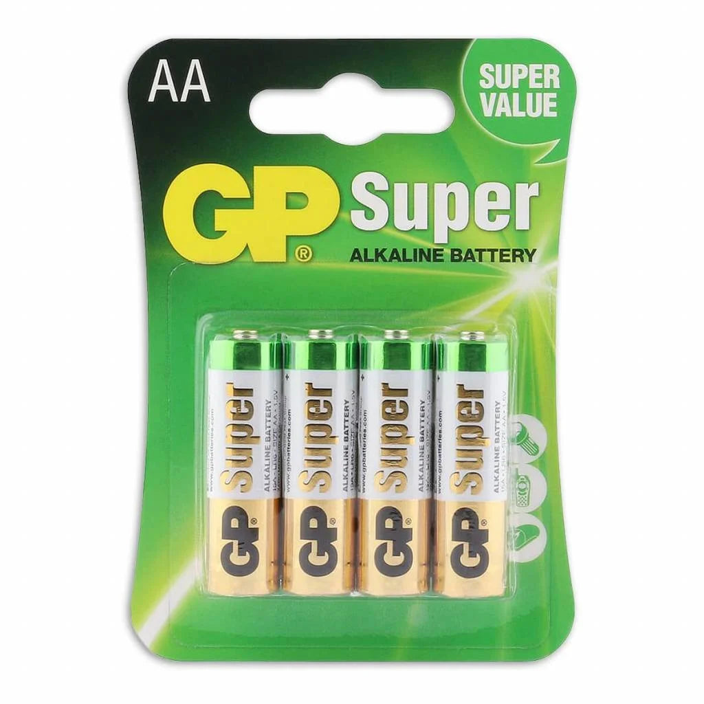 Super Alkaline AA Batteries 4pk