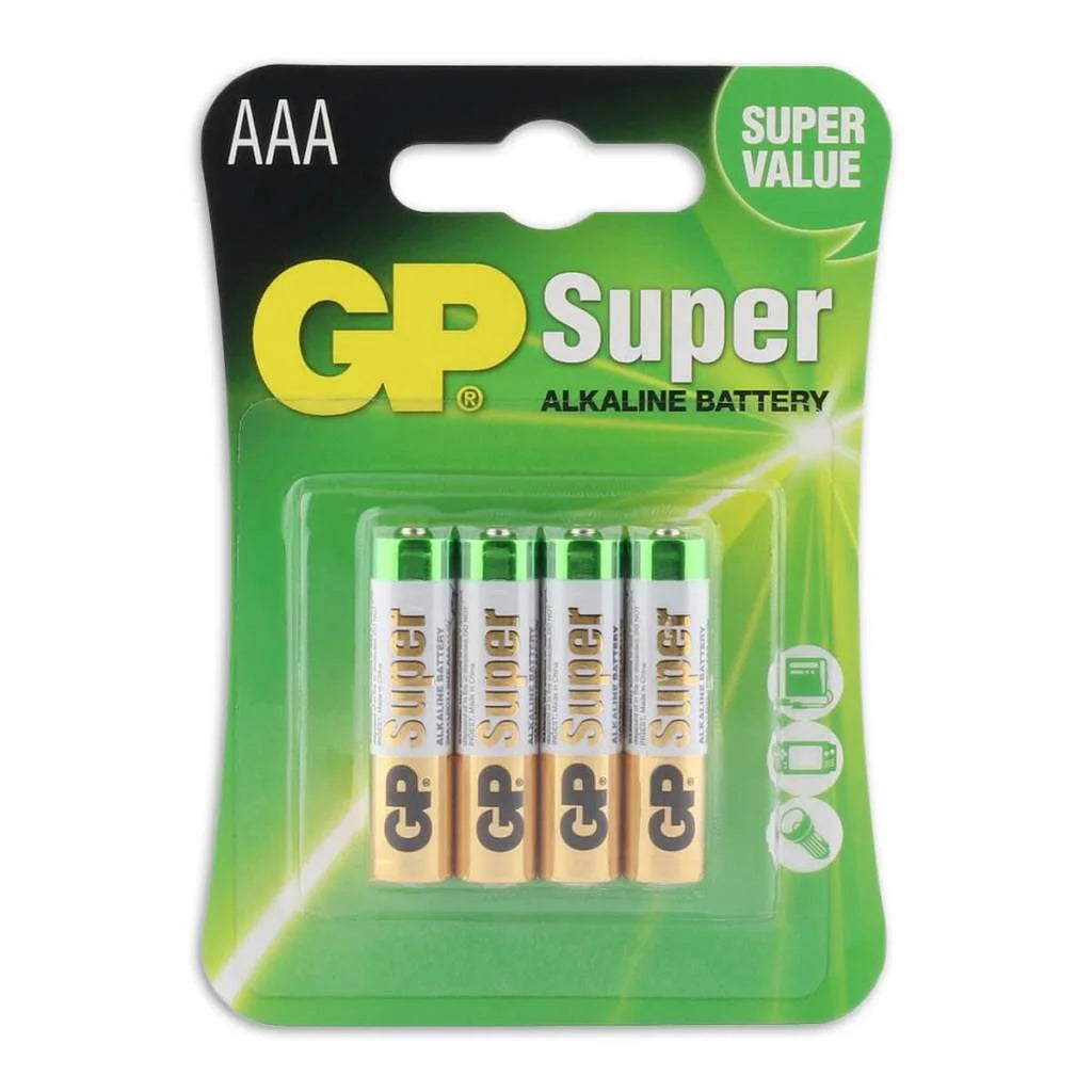 Super Alkaline AAA Batteries 4pk