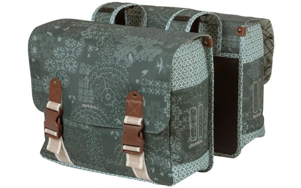 Dubbele fietstas Basil Bohème Carry All - 35 Liter - Groen