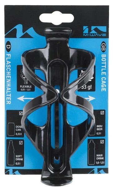 M-Wave Water Bottle Cage - Black Polycarbonate