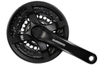 Crankstel Shimano FC-TY501 6/7/8 speed 170mm 42x34x24T met kettingscherm - zwart
