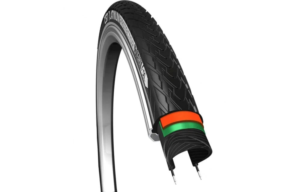 Buitenband CST Platinum Protector 28 x 1.75" / 47-622 mm - Zwart met Reflectie