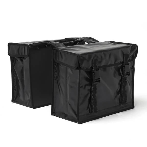 Dubbele fietstas New Looxs Bisonyl Double - zwart - 46 liter