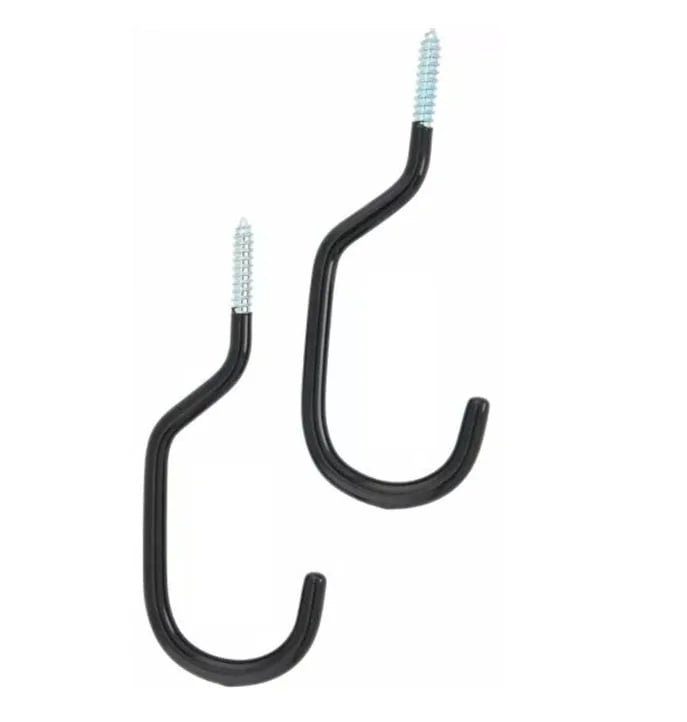 Bicycle hangers / ceiling hooks - black (2x)