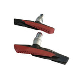 V-Brake Remschoenen 72mm - asymetrisch - Rood / Zwart
