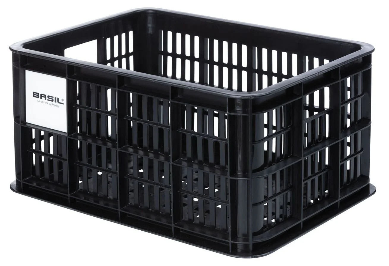 Basil Crate Small 17.5 Liter Bicycle Crate - Black
