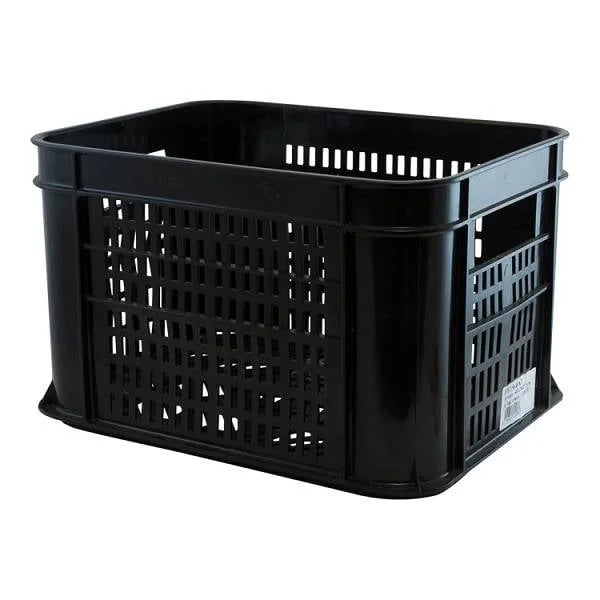 Bicycle crate plastic - black - 30 liters