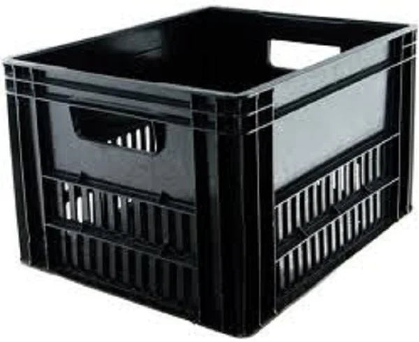 Bicycle crate plastic - black - 40 liters