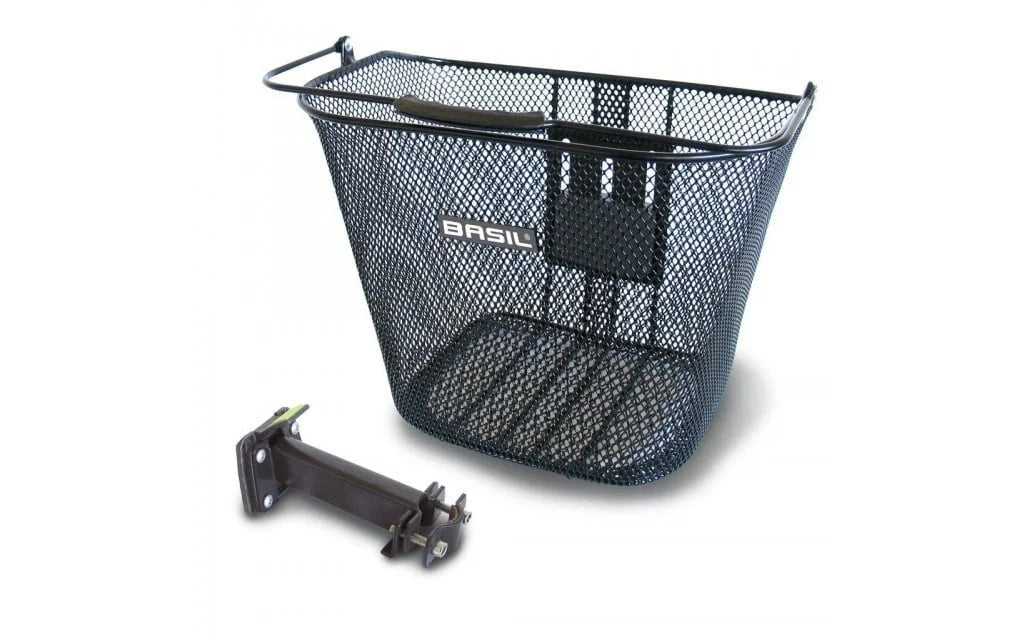 Basil Bremen Bicycle Basket + BasEasy Stem Mount - Black
