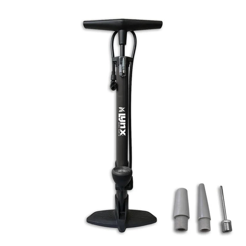 Bicycle pump with pressure gauge - Gray