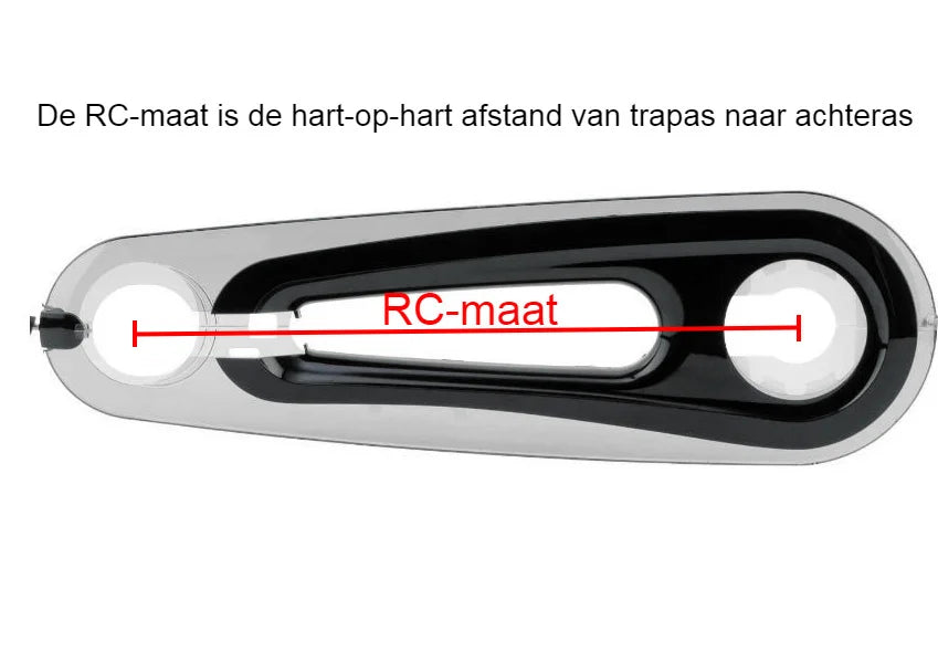 Voorzetkettingkast 26/28" -  Zwart