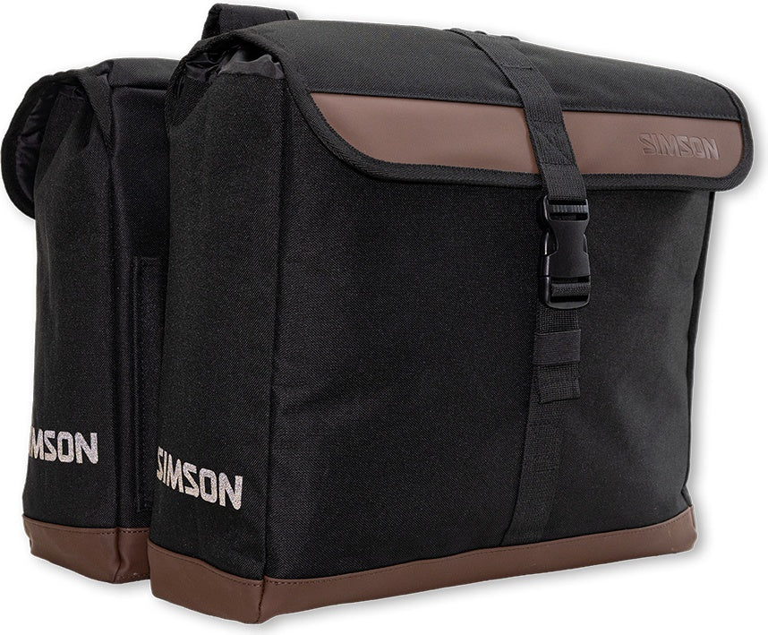 Simson Urban Dubbele Fietstas Night Black