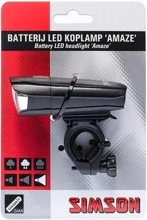 Smart batterij koplamp (25 Lux) - Budget Fietsonderdelen Smart batterij koplamp (25 Lux) - Budget Fietsonderdelen