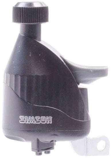 Simson Dynamo Links met Rubberen Loopwiel - Zwart