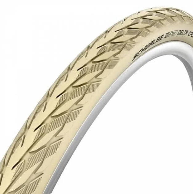 Buitenband Schwalbe Delta Cruiser PunctureGuard E-25 28 x 1 ½" / 40-635 mm  - Creme met Reflectie