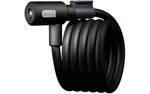Spiral cable lock Axa Newton 180/12 with holder - black (on card)