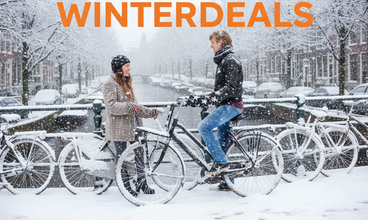 Winterdeals Banner met Veel Sneeuw